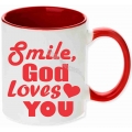 Cana culoare rosie - Smile, God loves You!